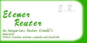 elemer reuter business card